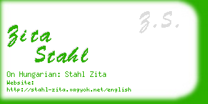 zita stahl business card